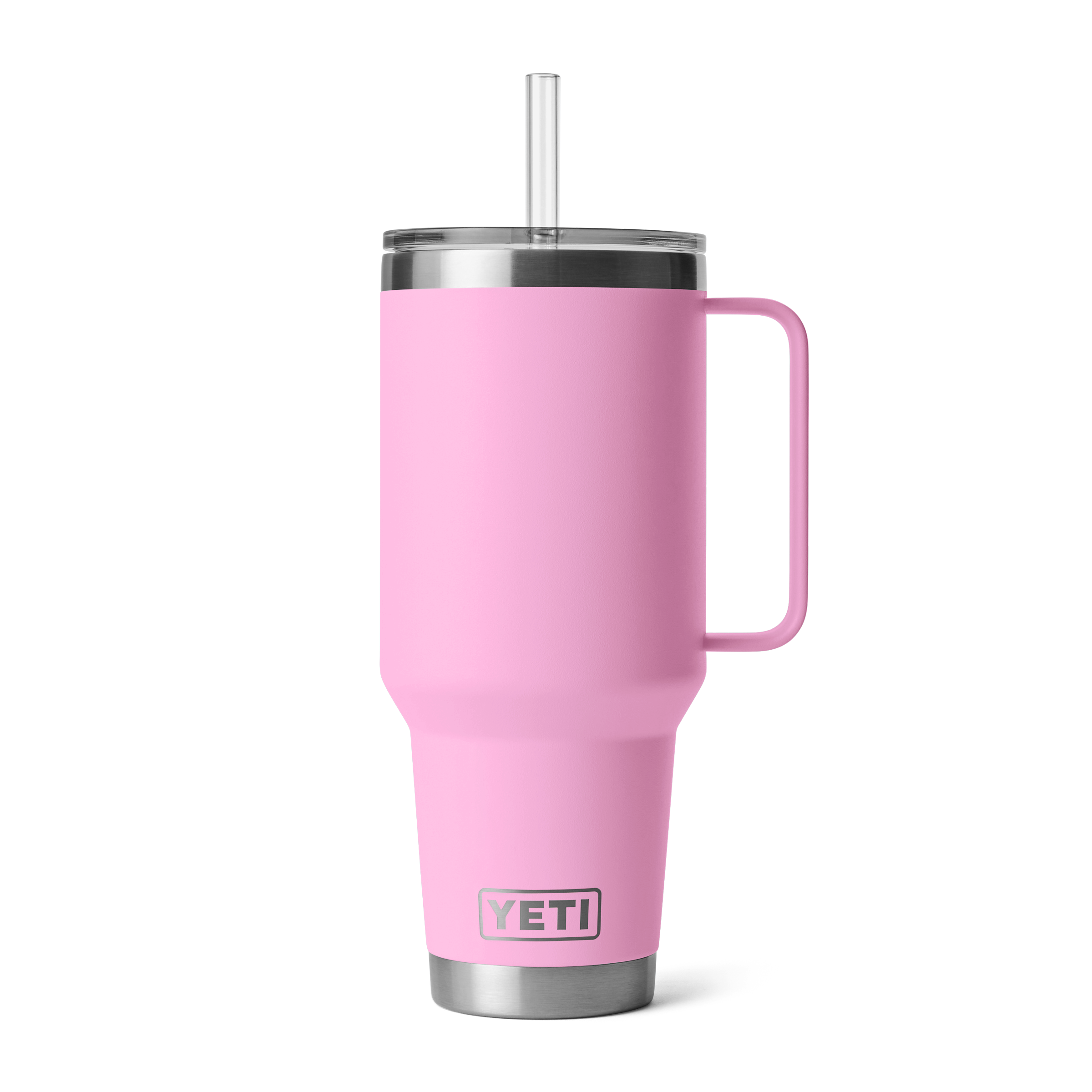 YETI 35 oz mug Power Pink STRAW LID Rambler Mug Cup Handle Limited Edition  NWT!