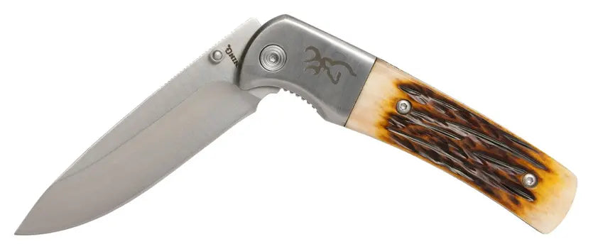 Browning Buckmark Hunter Bone Folding Knife 3"