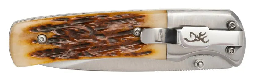 Browning Buckmark Hunter Bone Folding Knife 3"
