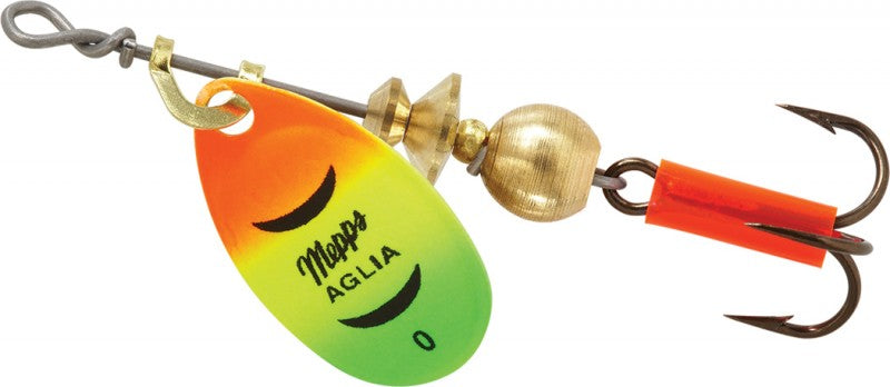 Mepps Plain Aglia Spinner Hot Firetiger; 1/8 oz