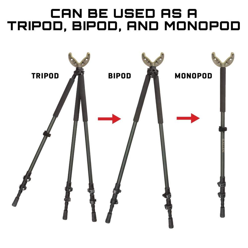 Allen Company Axial Shooting Stick- Tripod/Bipod/Monopod