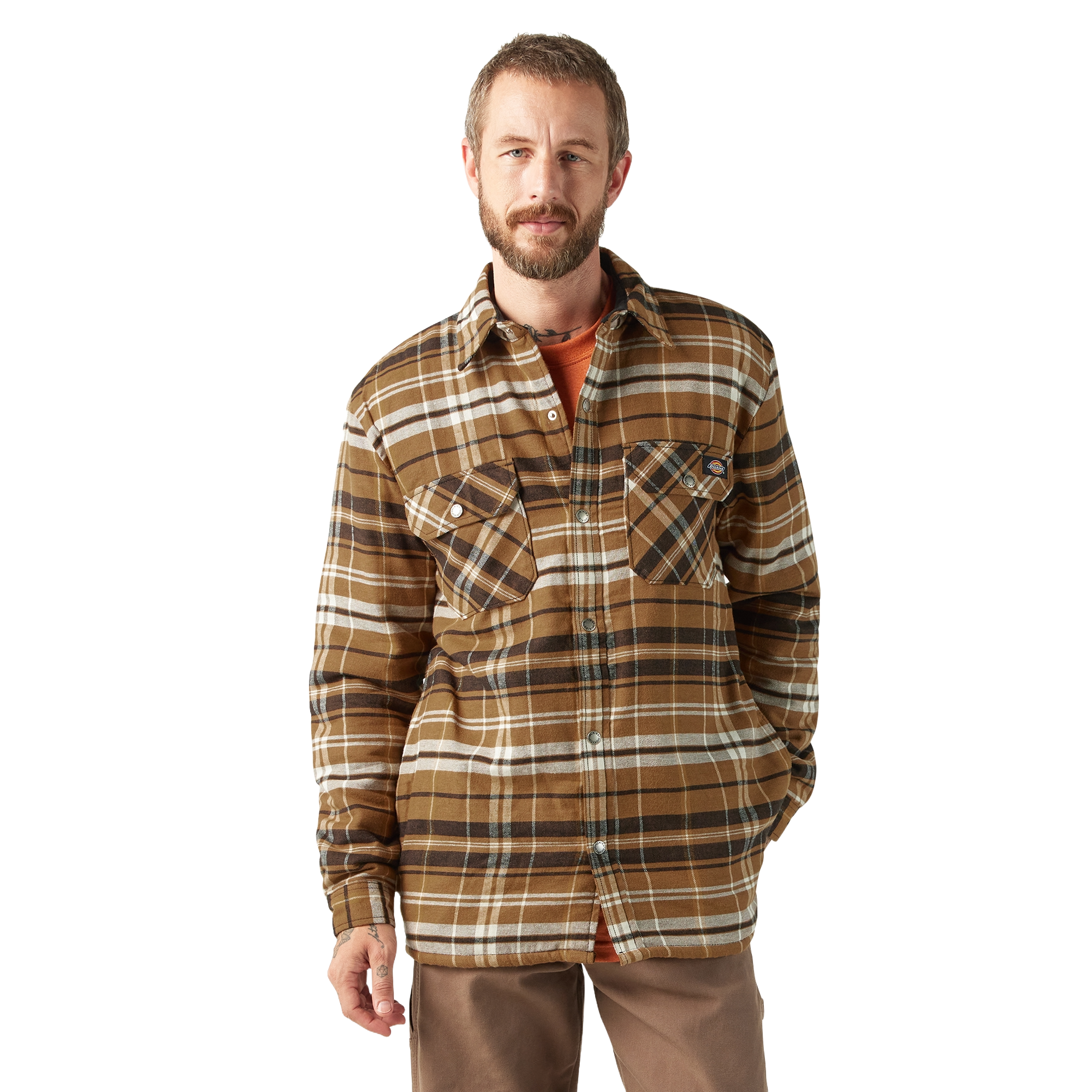 Dickies Water Repellent Fleece Lined Flannel Shirt Jacket - Mens