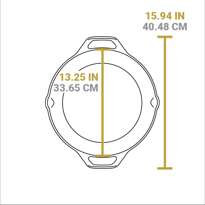 Lodge 13.25" Seasoned Cast Iron Dual Handle Pan