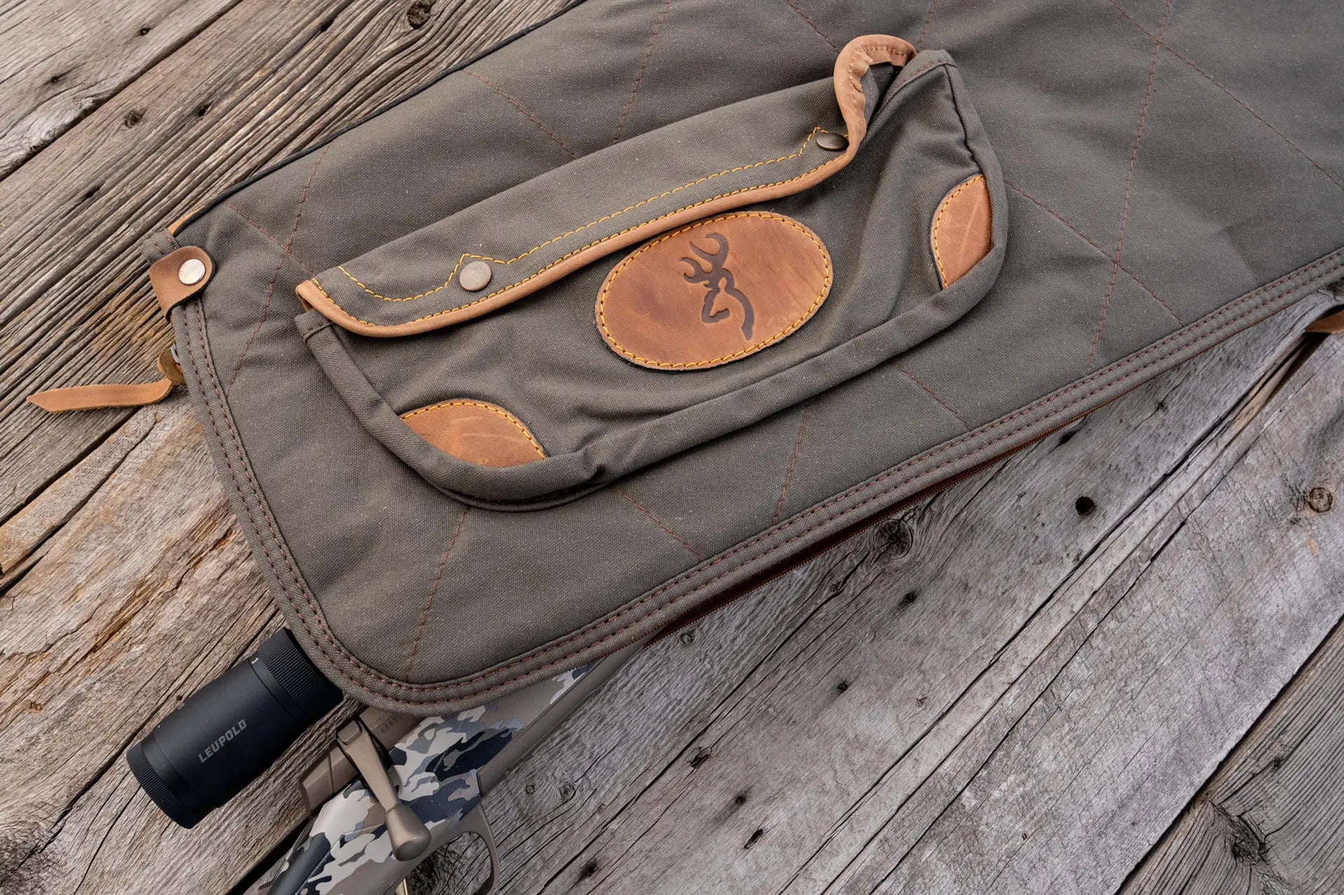 Browning Lona Canvas / Leather Scoped Rifle Case