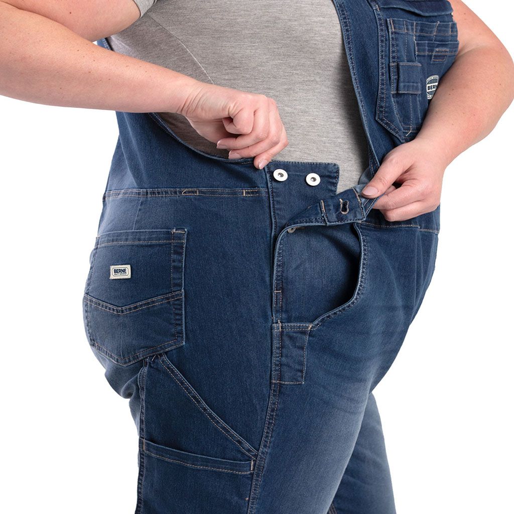 Berne Women's Vintage Washed Flex Denim Bib